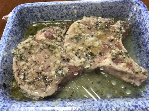Pork chops in marinade Pork chops in marinade